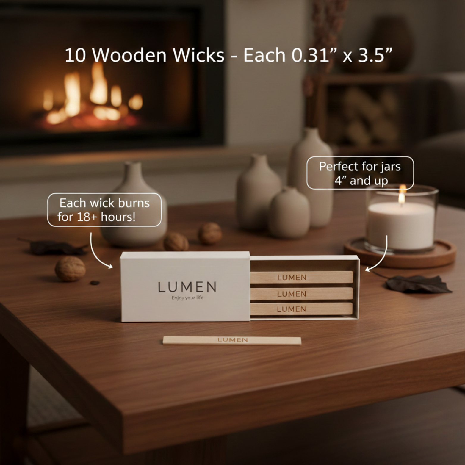 Wooden Candle Wick - LUMEN